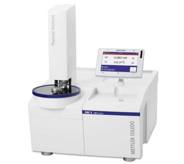 Differential scanning calorimetry instrument used for thermal analysis