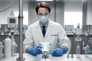 Scientist conducting toxicological risk assessment in an analytical testing laboratory — Materials Metric